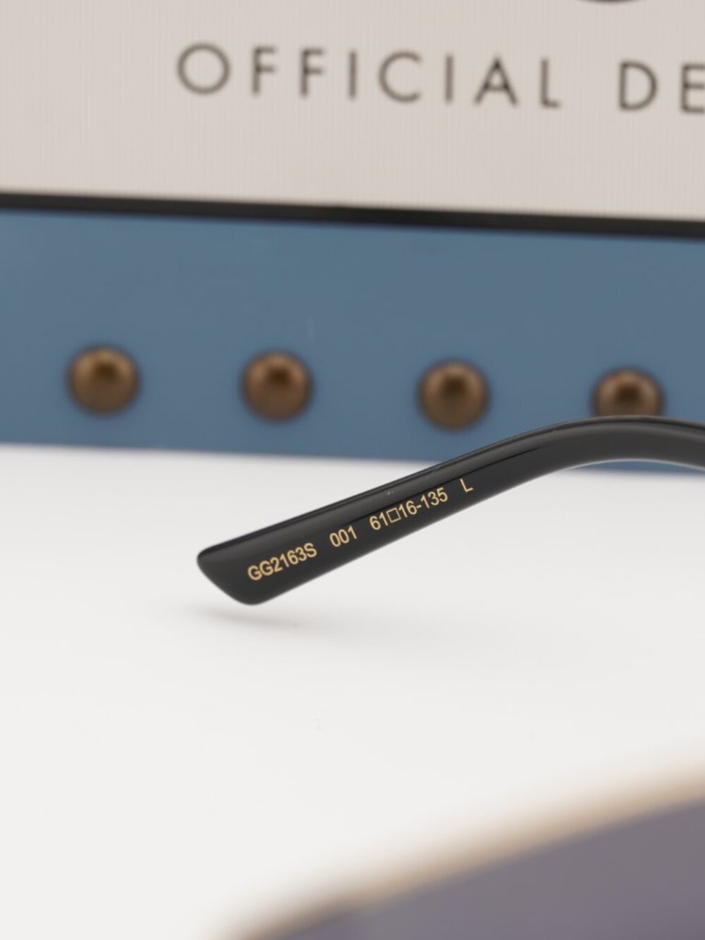 Gucci GG2163S 001 Square Sunglasses - Gold/Grey Gradient - Picture 7 of 11